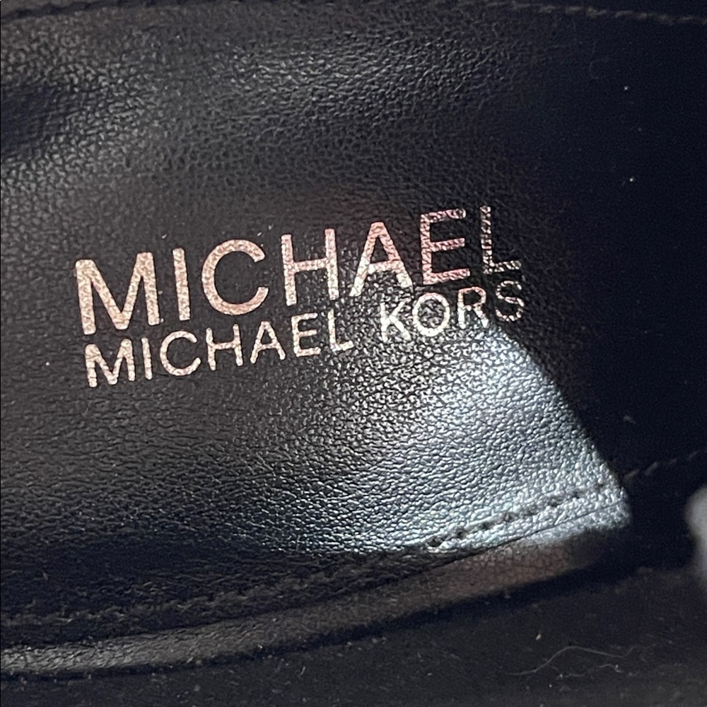 MICHAEL MICHAEL KORS Lawson Leather Open-Toe Ankle Boot Black Size 8.5 - Picture 12 of 16